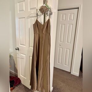 Show Me Your Mumu Faith Maxi Dress - Dune Luxe Satin WITH TAGS